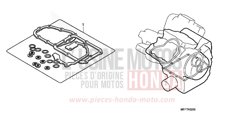 DICHTUNG SATZ B von TRANSALP ABS SHASTA WHITE (NH138X) von 2011